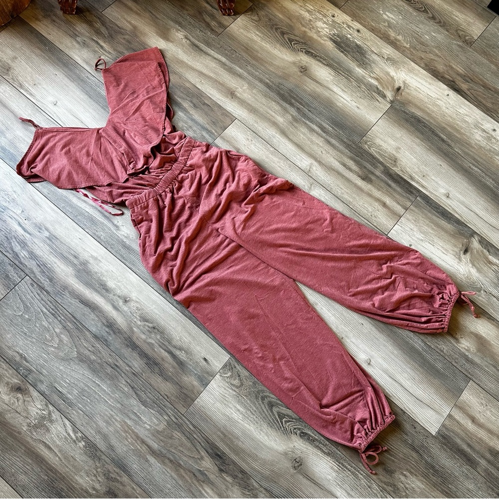 Very J. Salmon Jumpsuit